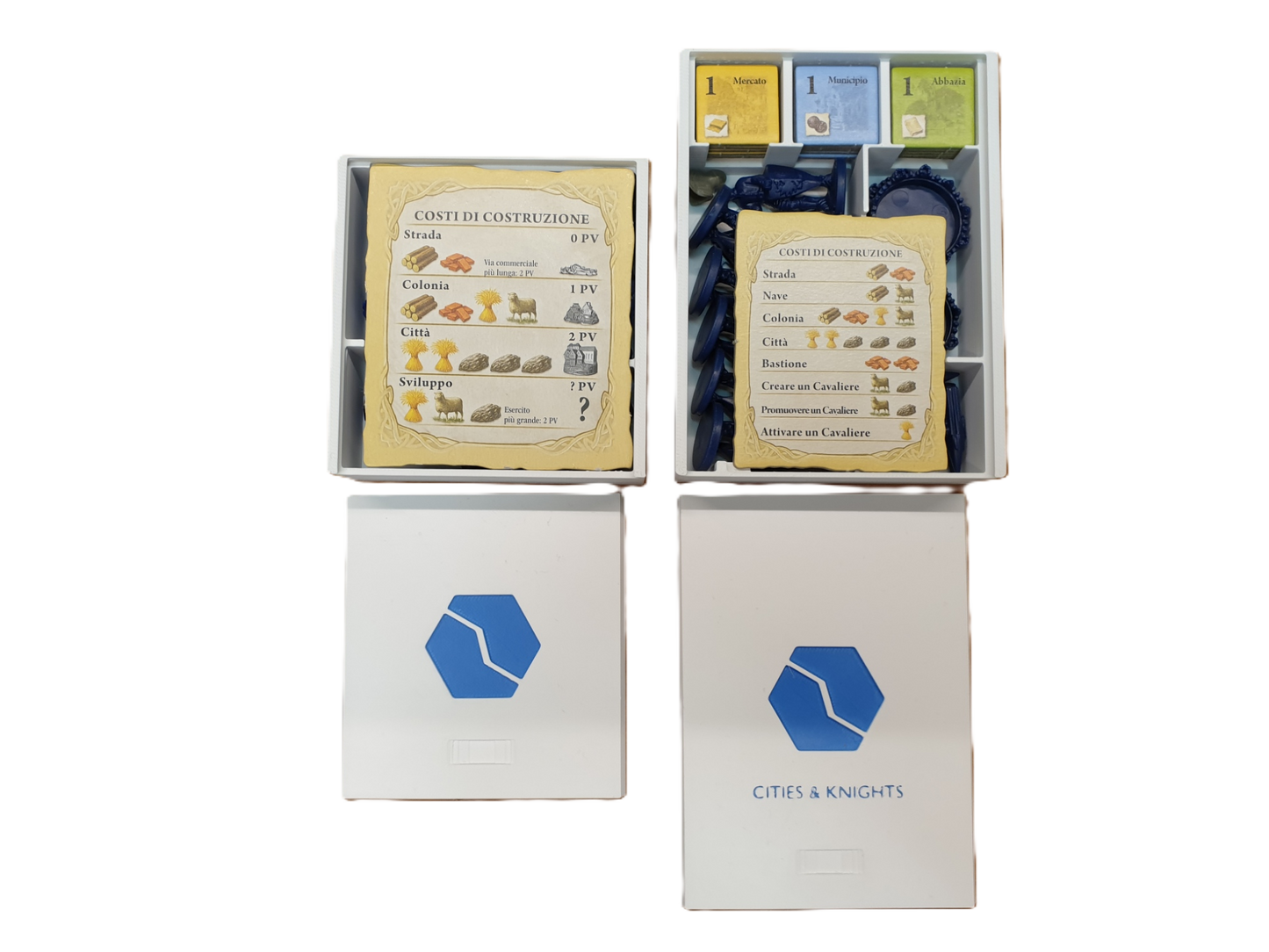 CATAN + Cities and Knights + Expansions Board Game Organizer - Insert - Premium Storage Solution