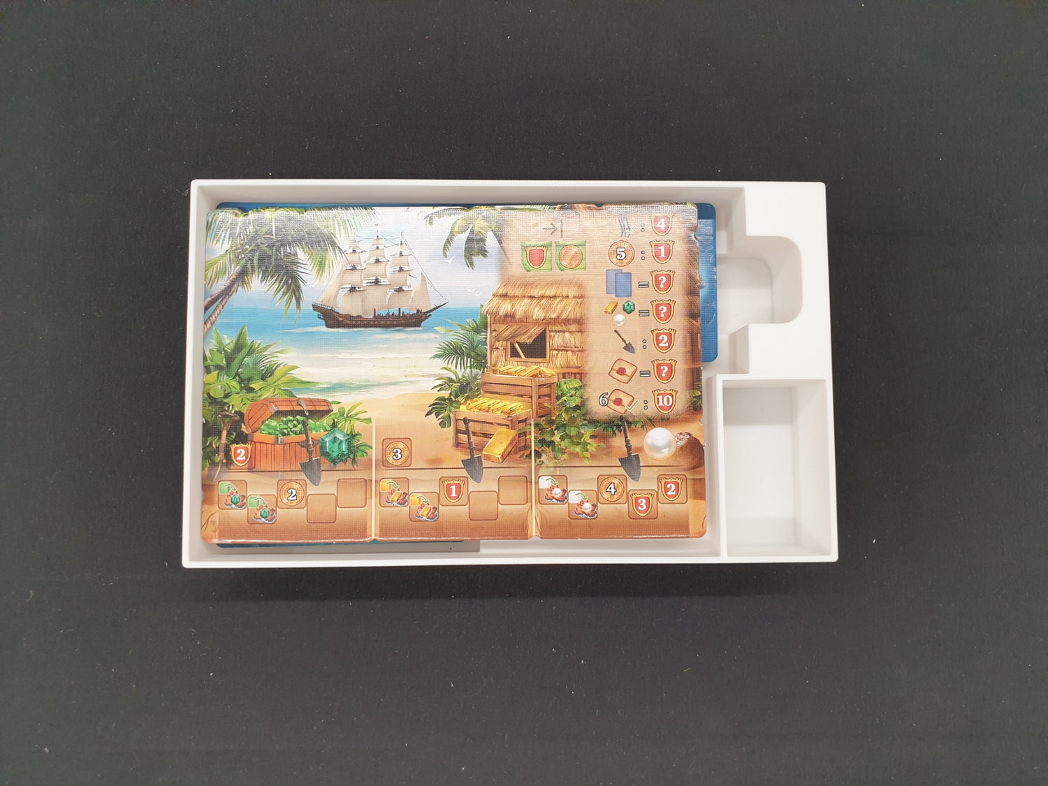 Pirates of Maracaibo Board Game insert, 3d printed organizer