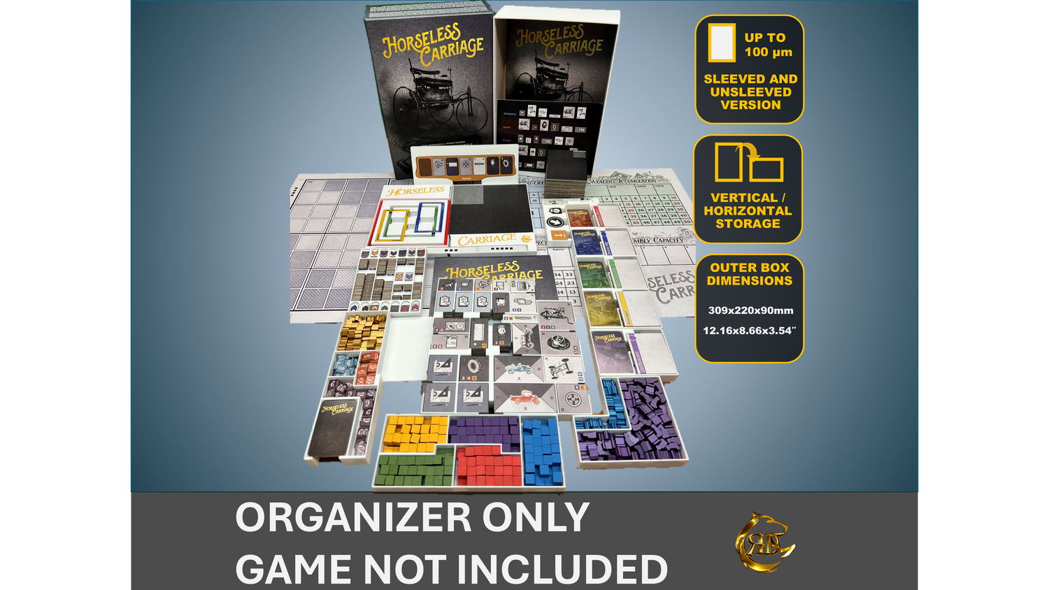 Horseless Carriage Board Game Organizer | 3D Printed Insert