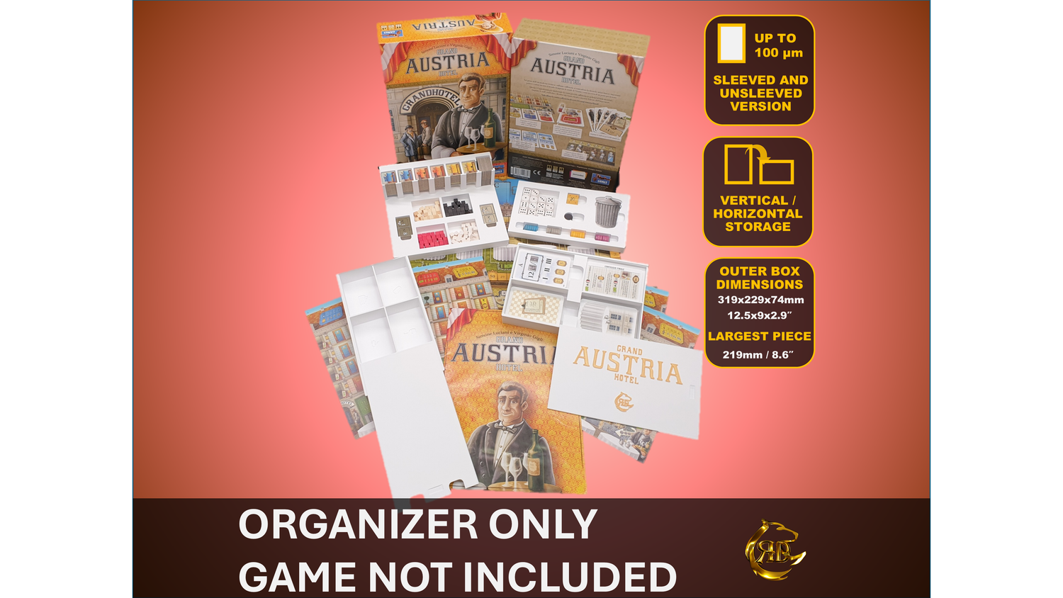 Grand Austria Hotel Organizer: 3D-Printed Board Game Insert
