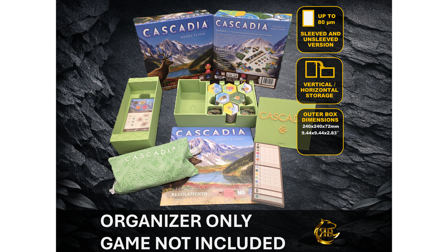 Cascadia Board Game Organizer Insert