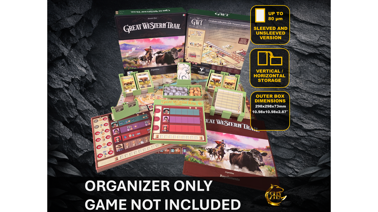 Great Western Trail Argentina - Board Game Organizer Insert