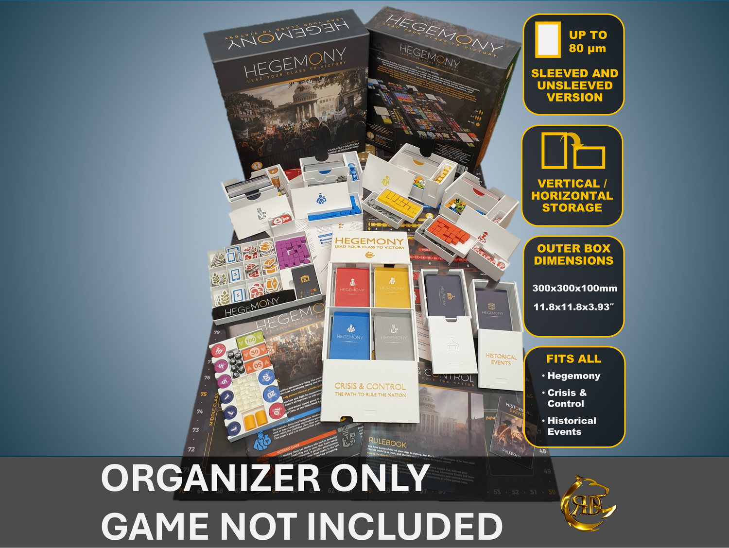 Hegemony and expansions Board Game Organizer - Insert