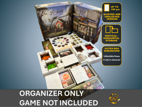 Reykholt Brettspiel-Organizer | 3D-gedruckter Einsatz