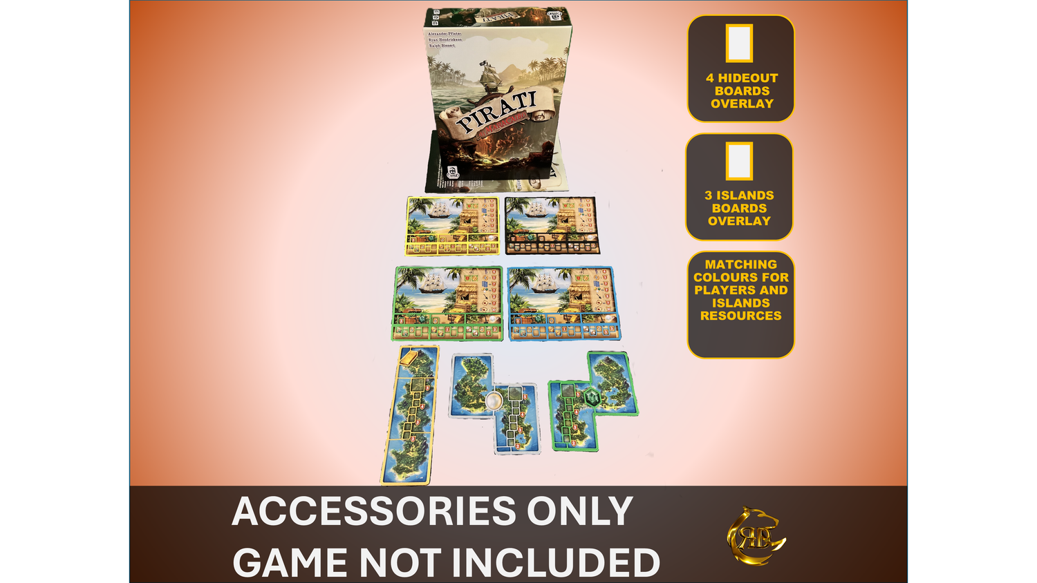 Pirates of Maracaibo Board Game Overlays – 3D Printed Upgrade