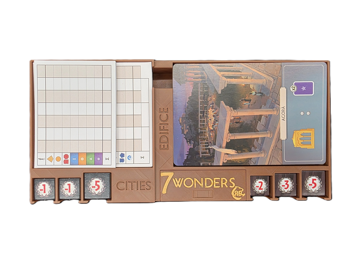 Insert for 7 Wonders Second Edition + Armada + Cities + Edifice + Leaders