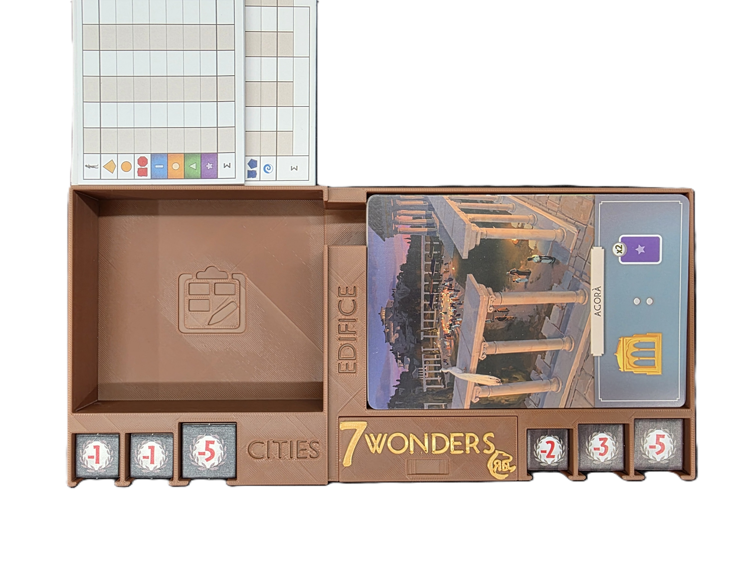 Insert for 7 Wonders Second Edition + Armada + Cities + Edifice + Leaders