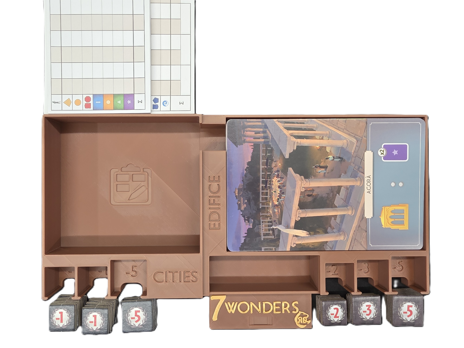 Insert for 7 Wonders Second Edition + Armada + Cities + Edifice + Leaders