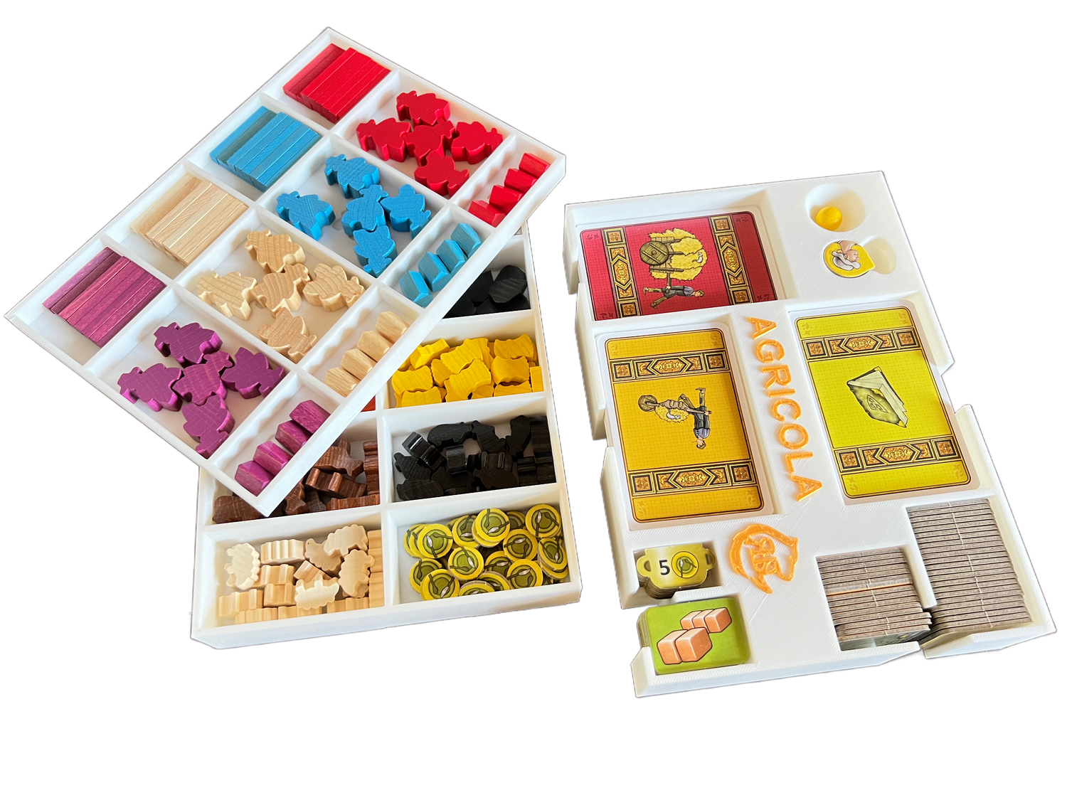 Agricola Brettspiel-Organizer | 3D-gedruckter Aufbewahrungseinsatz