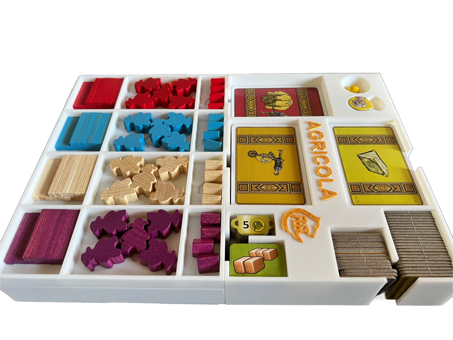 Agricola Brettspiel-Organizer | 3D-gedruckter Aufbewahrungseinsatz