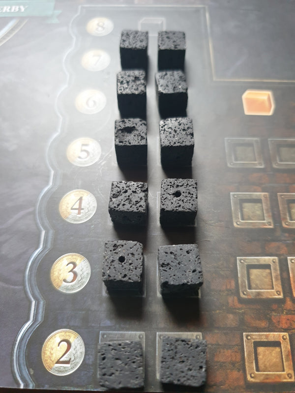 Coal Cubes Upgrade tokens for board games - Ideal for Brass Birmingham and Brass Lancashire