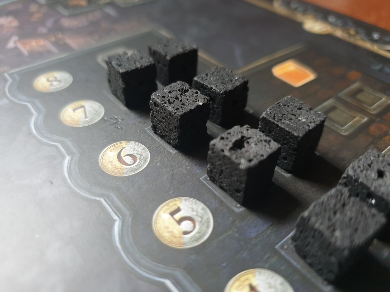 Żetony ulepszenia węgla do gier planszowych – idealne do Brass Birmingham i Brass Lancashire