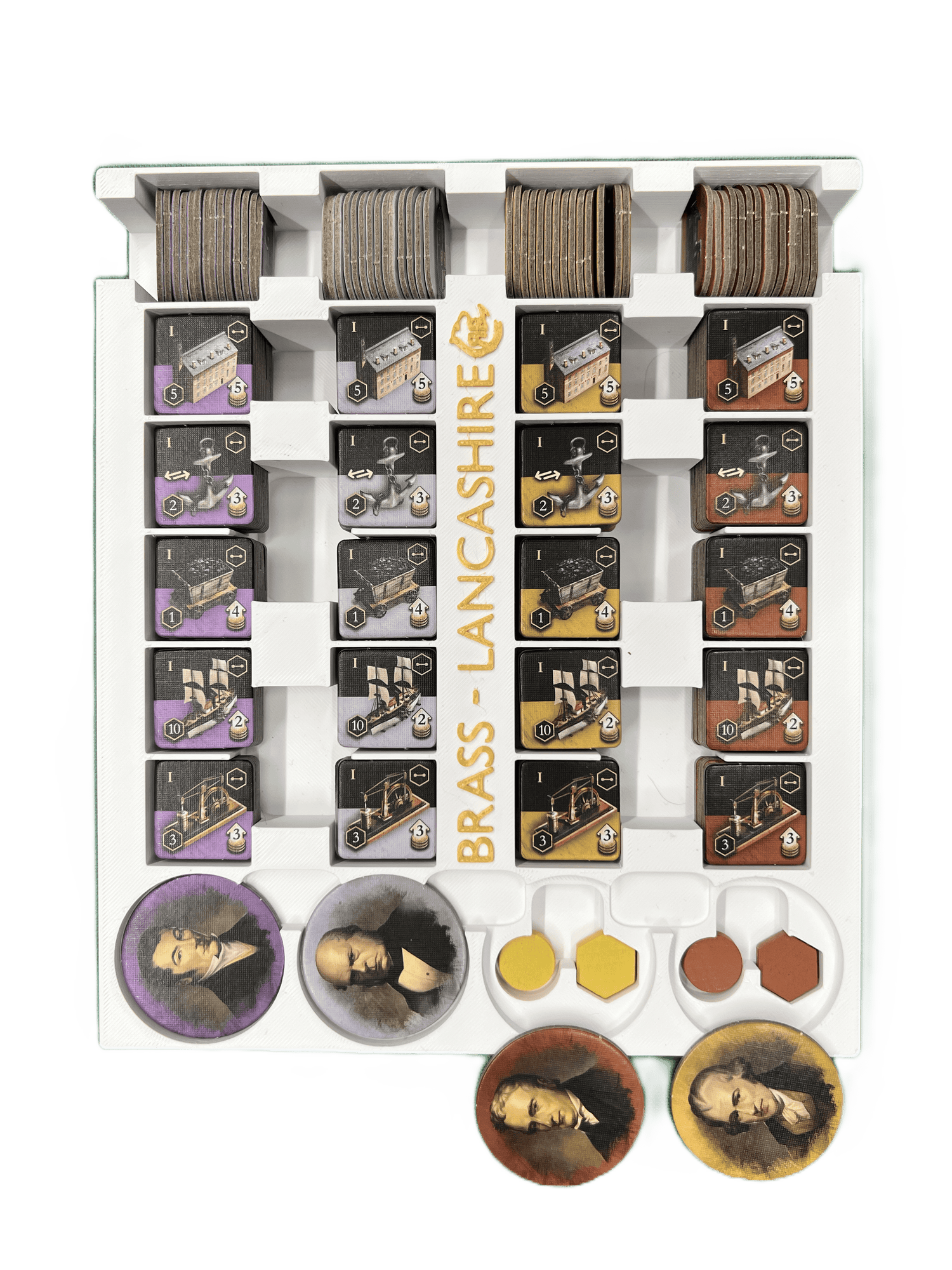 Brass Lancashire Board Game Organizer