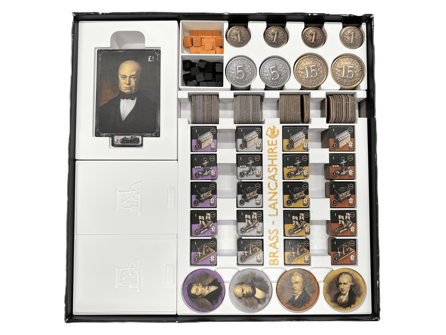 Brass Lancashire Board Game Organizer