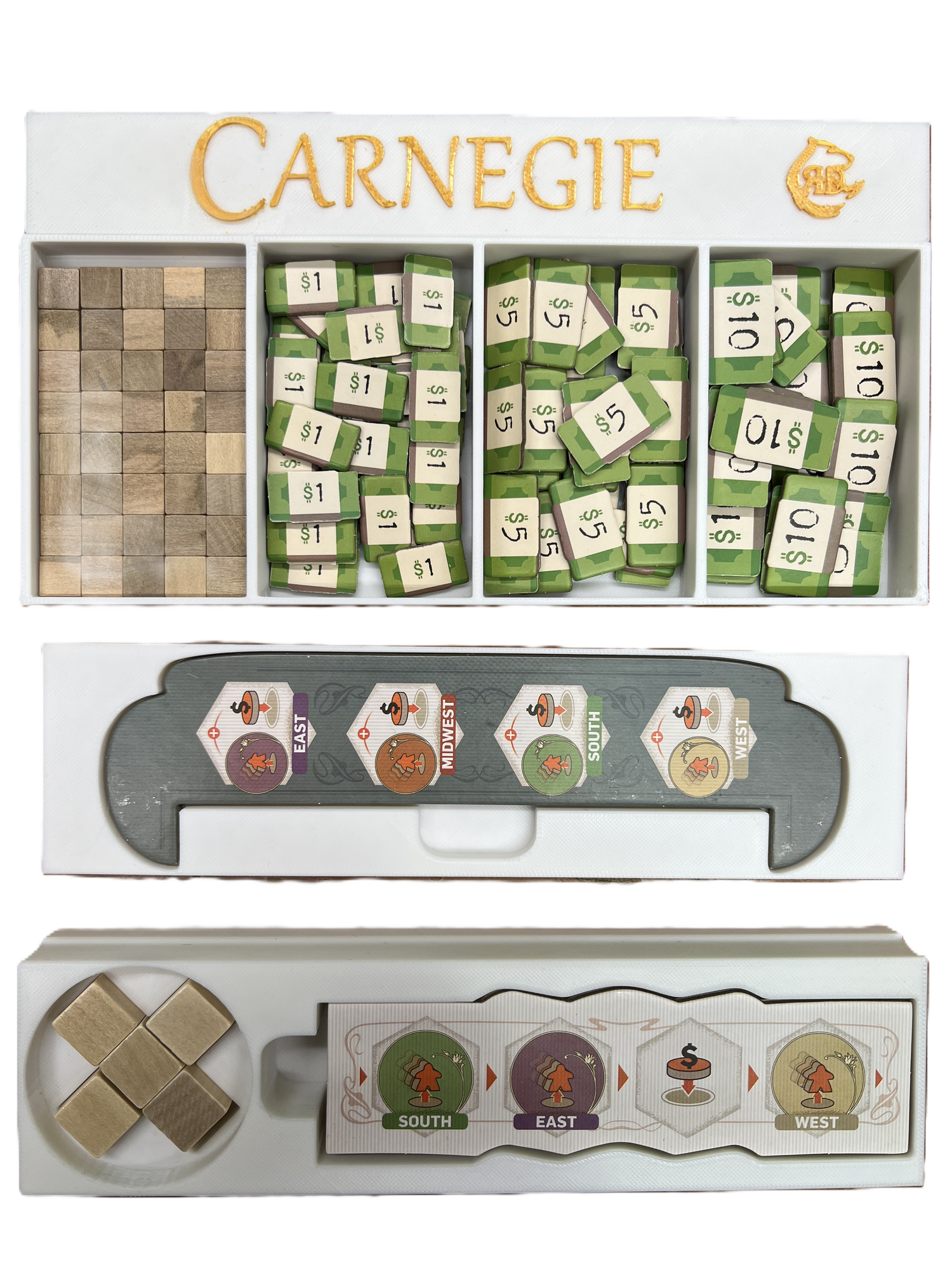 Inserto per organizzatore di giochi da tavolo Carnegie