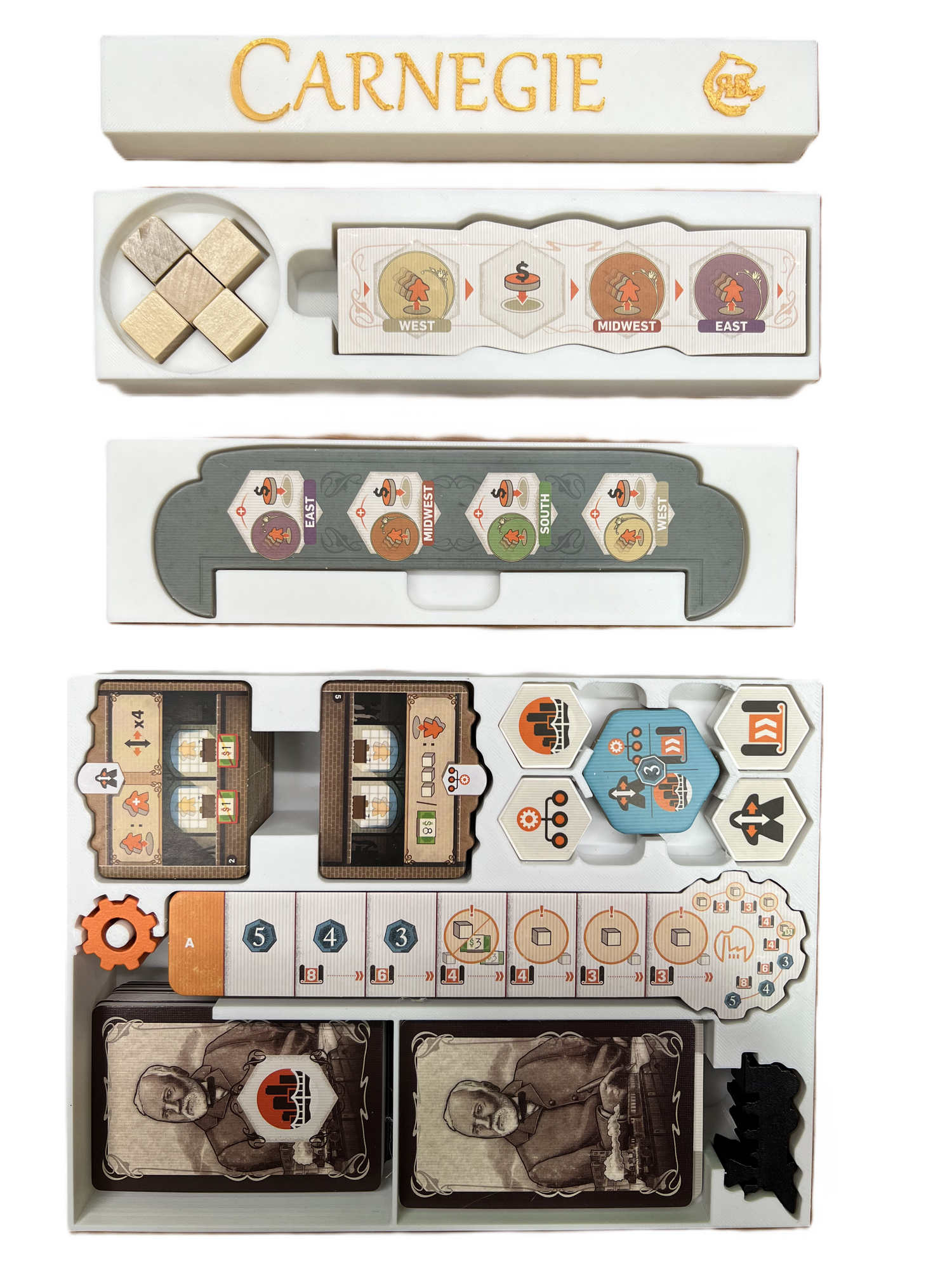 Inserto per organizzatore di giochi da tavolo Carnegie