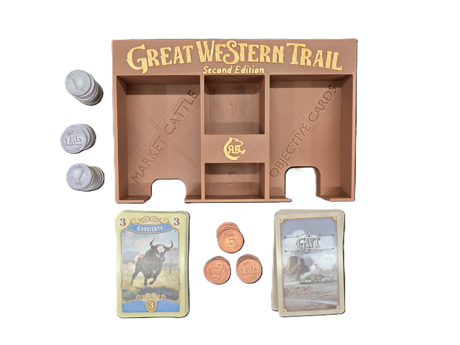 Great Western Trail Second Edition - Board Game Organizer Insert