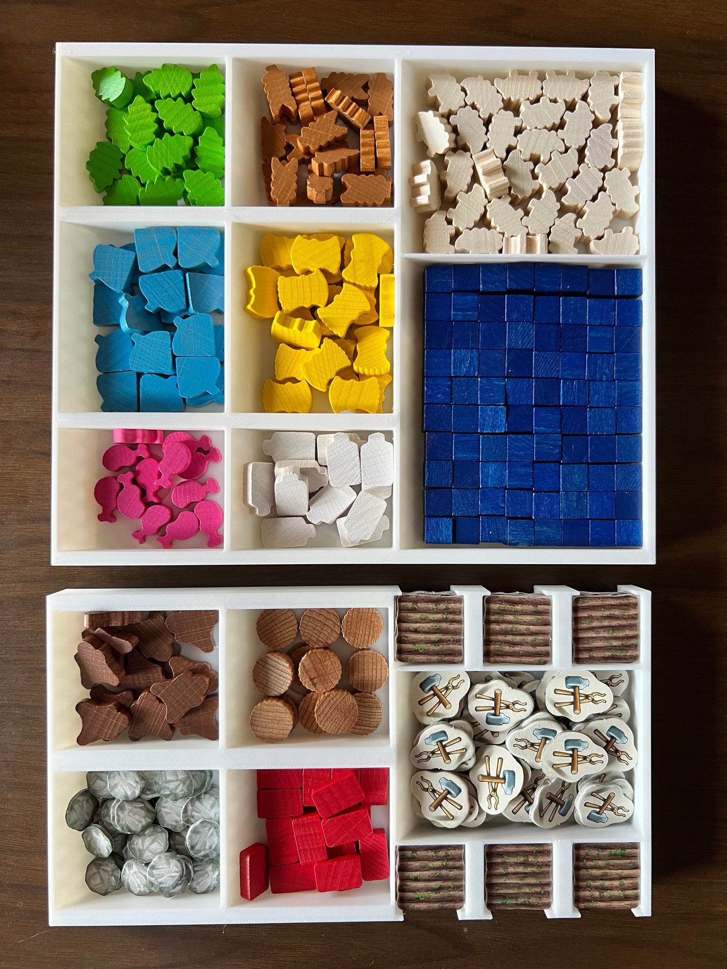 Hallertau Board Game Organizer - Insert - Premium Storage Solution - SLEEVED Version - STL file for 3D Printing