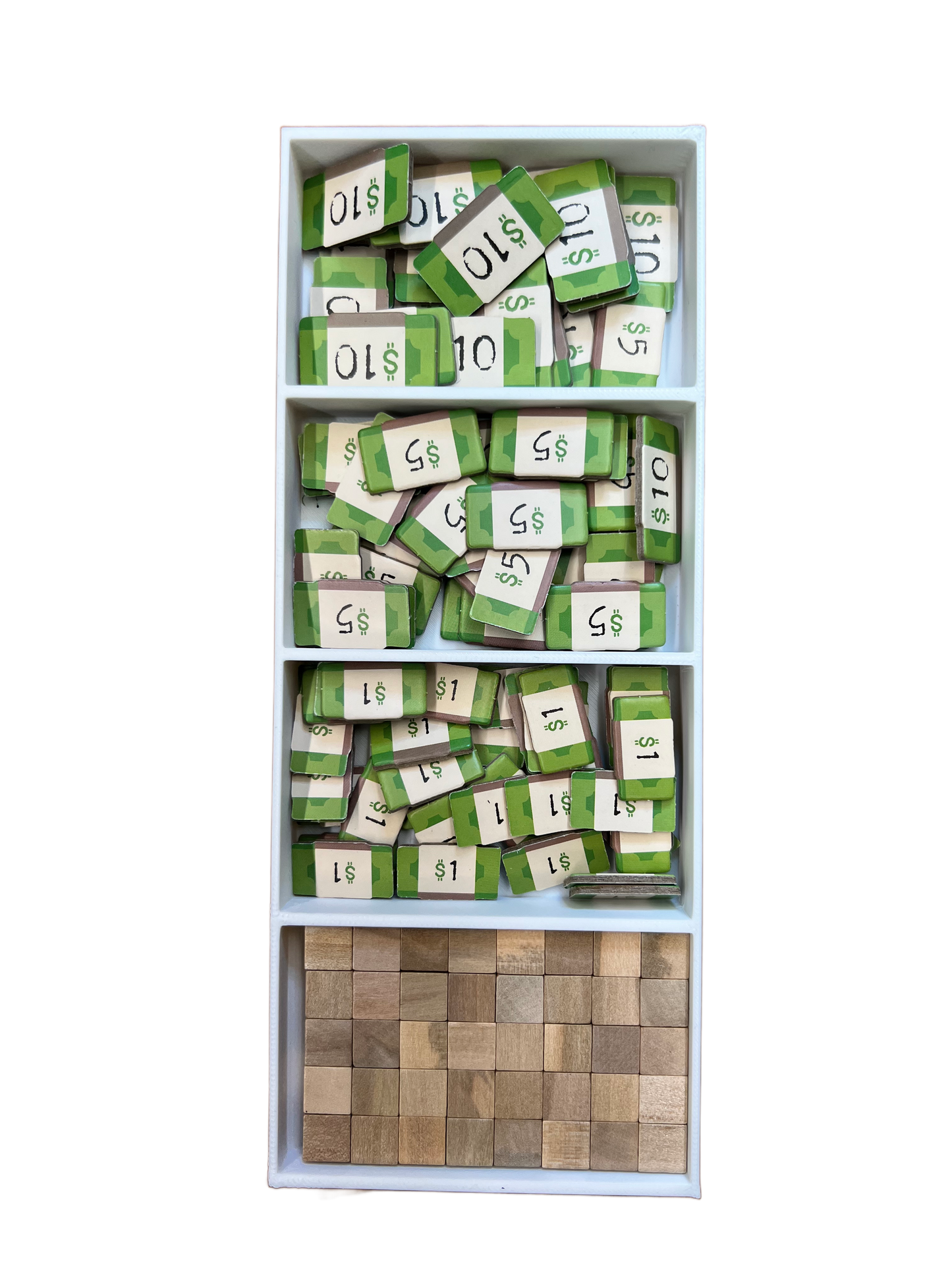 Carnegie Board Game Organizer - Board game Insert - SLEEVED - STL file for 3D Printing