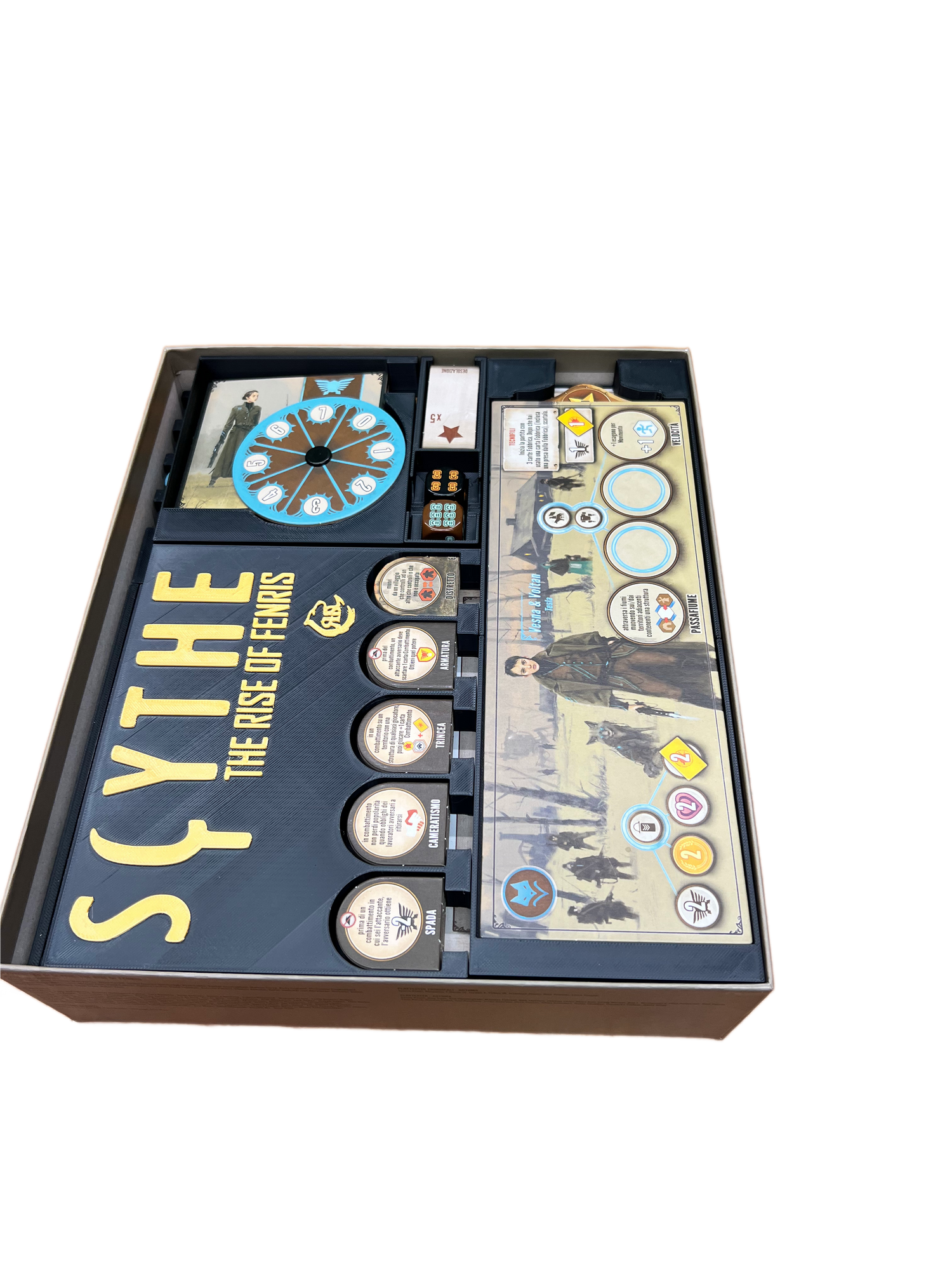 Scythe: The Rise of Fenris Board Game Organizer - 3D Printed Insert