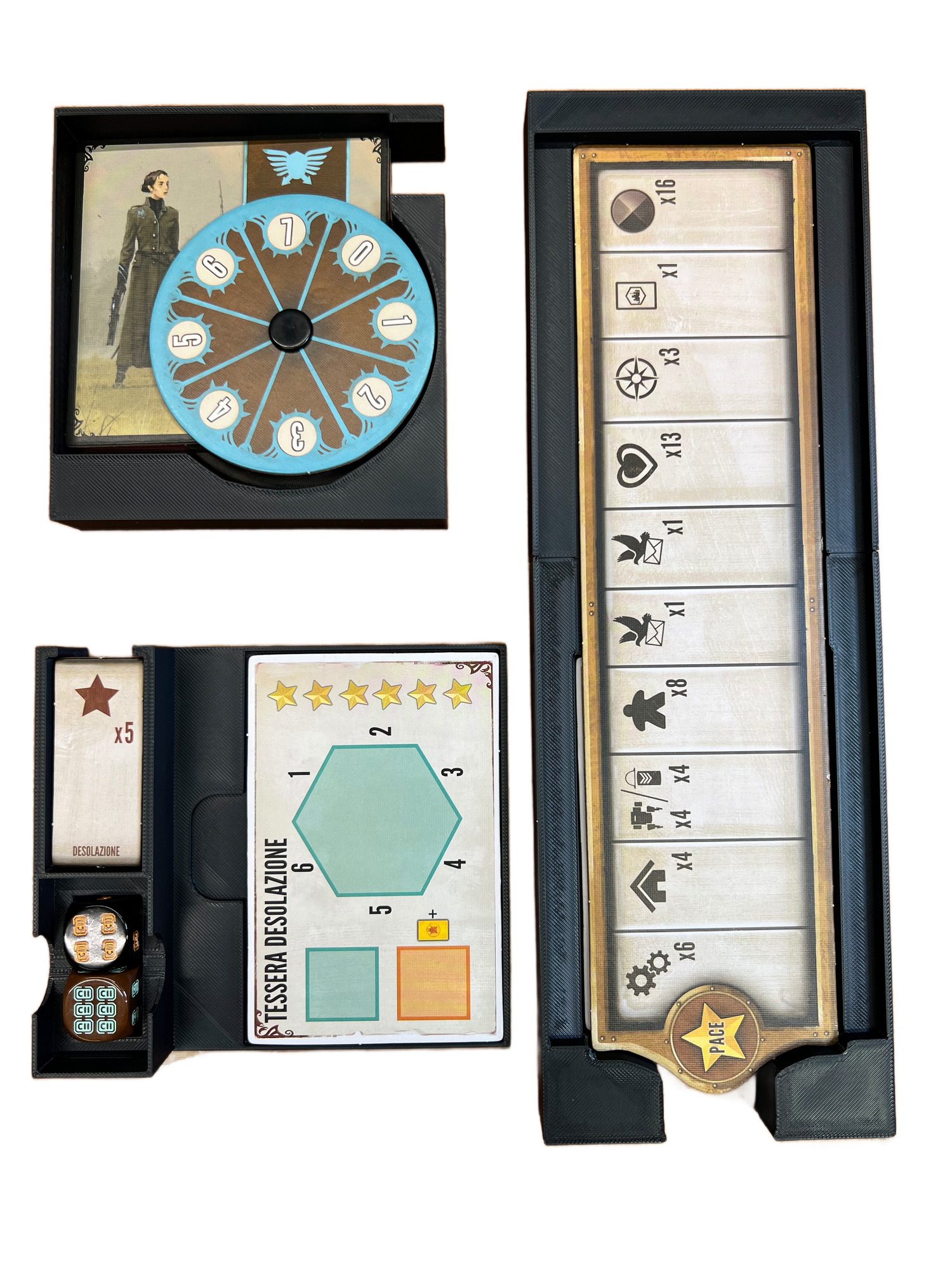 Scythe: The Rise of Fenris Board Game Organizer - 3D Printed Insert