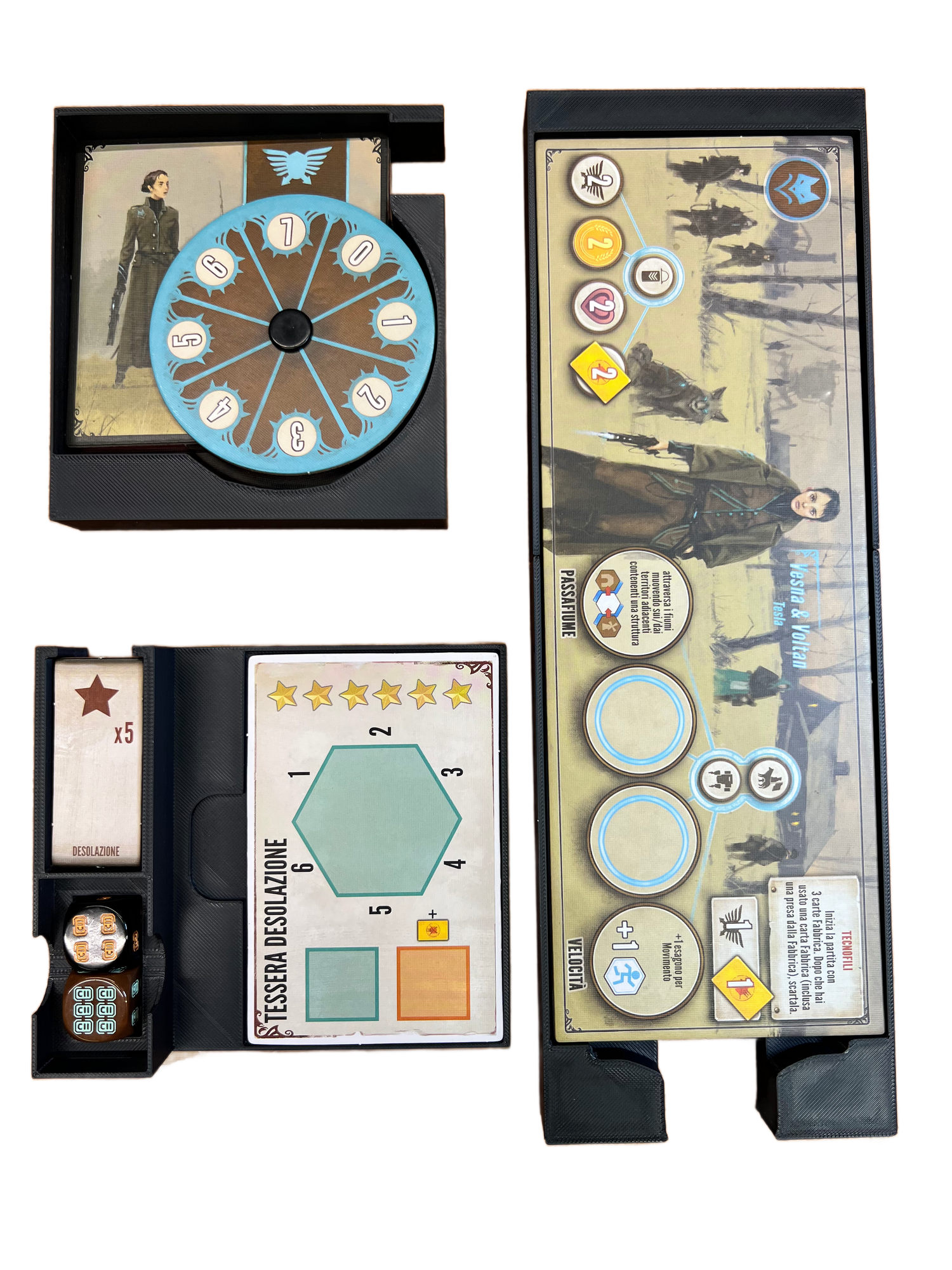 Scythe: The Rise of Fenris Board Game Organizer - 3D Printed Insert