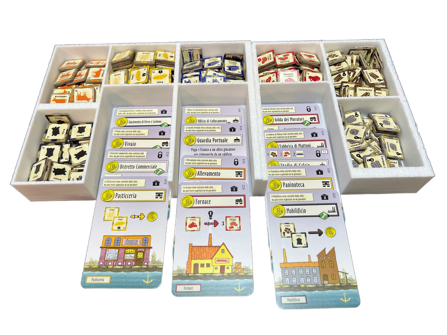 Organizer do gier planszowych Le Havre, rozwiązanie do przechowywania wydrukowane w technologii 3D