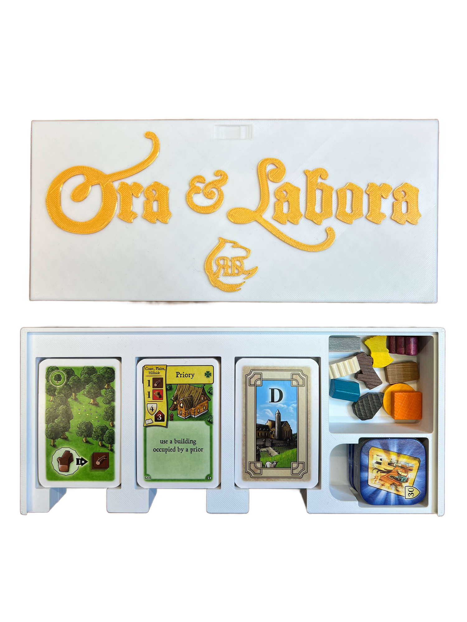 Organizer do gier planszowych Ora et Labora | Wkładka drukowana w 3D