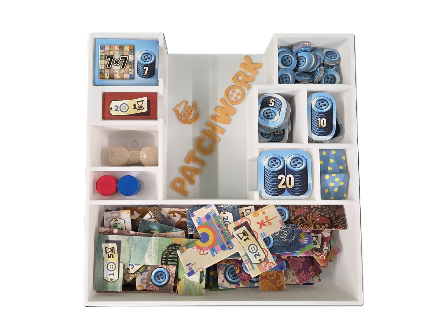 Patchwork 3D Printed Organizer | Insert for Original Box