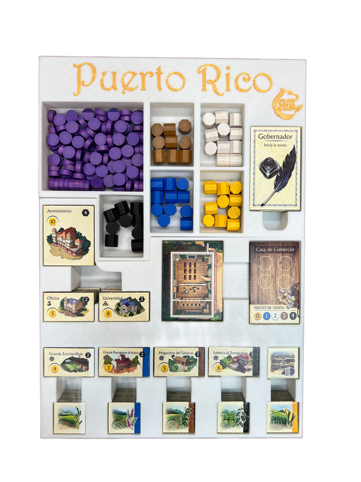 Organizer do gier planszowych Portoryko | Plik STL do druku 3D