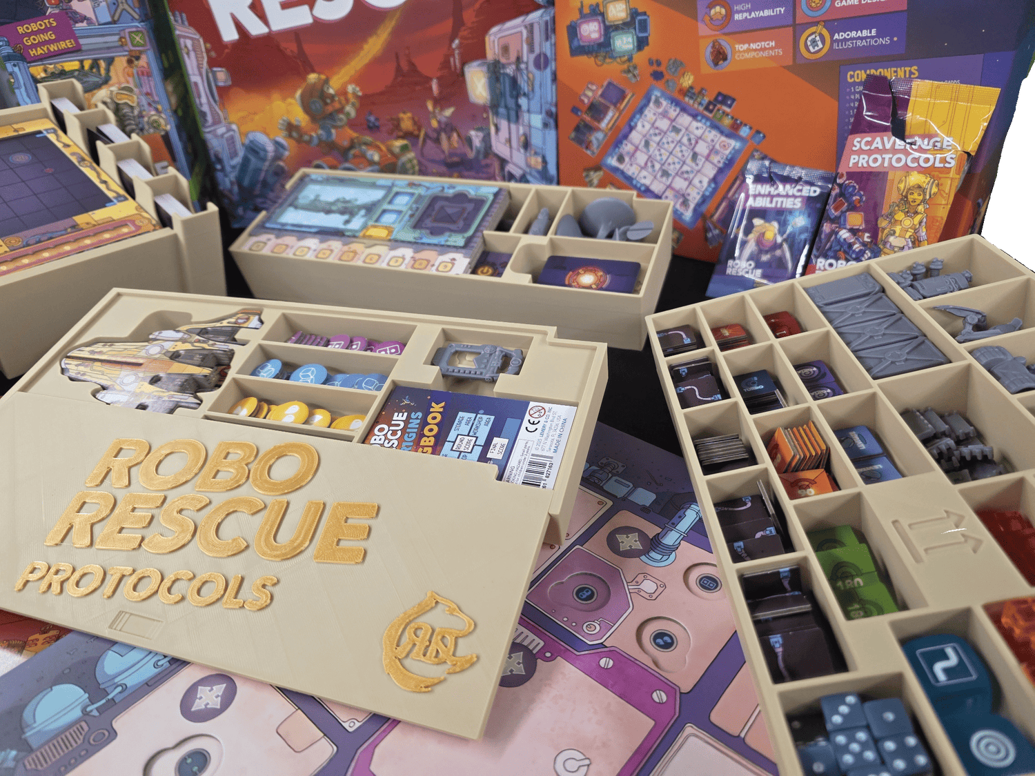 Robo Rescue Protocols 3D Printed Organizer