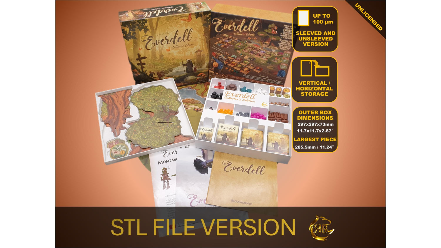 Wkładka do edycji kolekcjonerskiej Everdell: plik STL do wydruku 3D – nieoficjalna