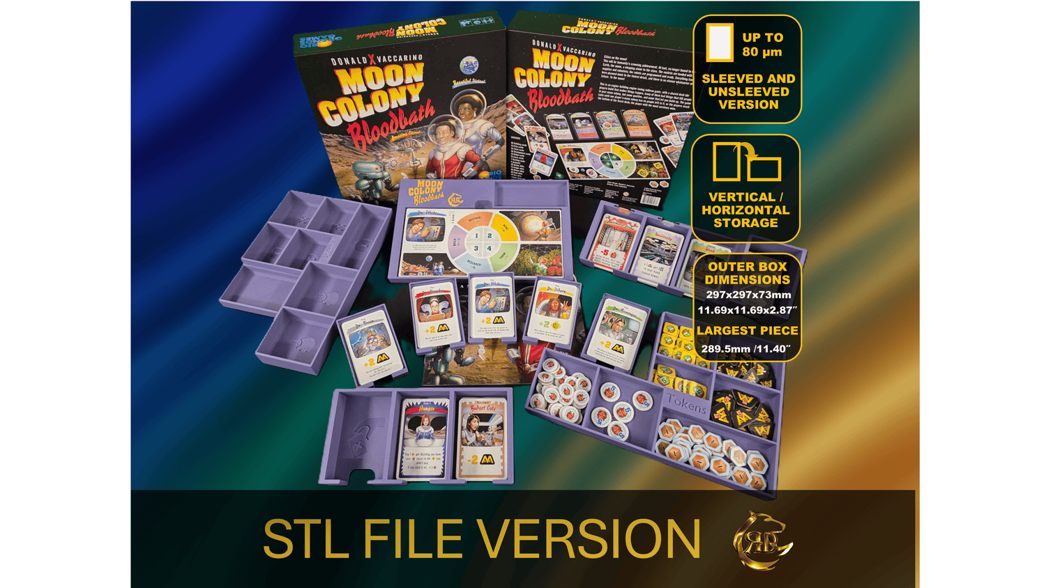 Moon Colony Bloodbath STL Files Organizer | Insert