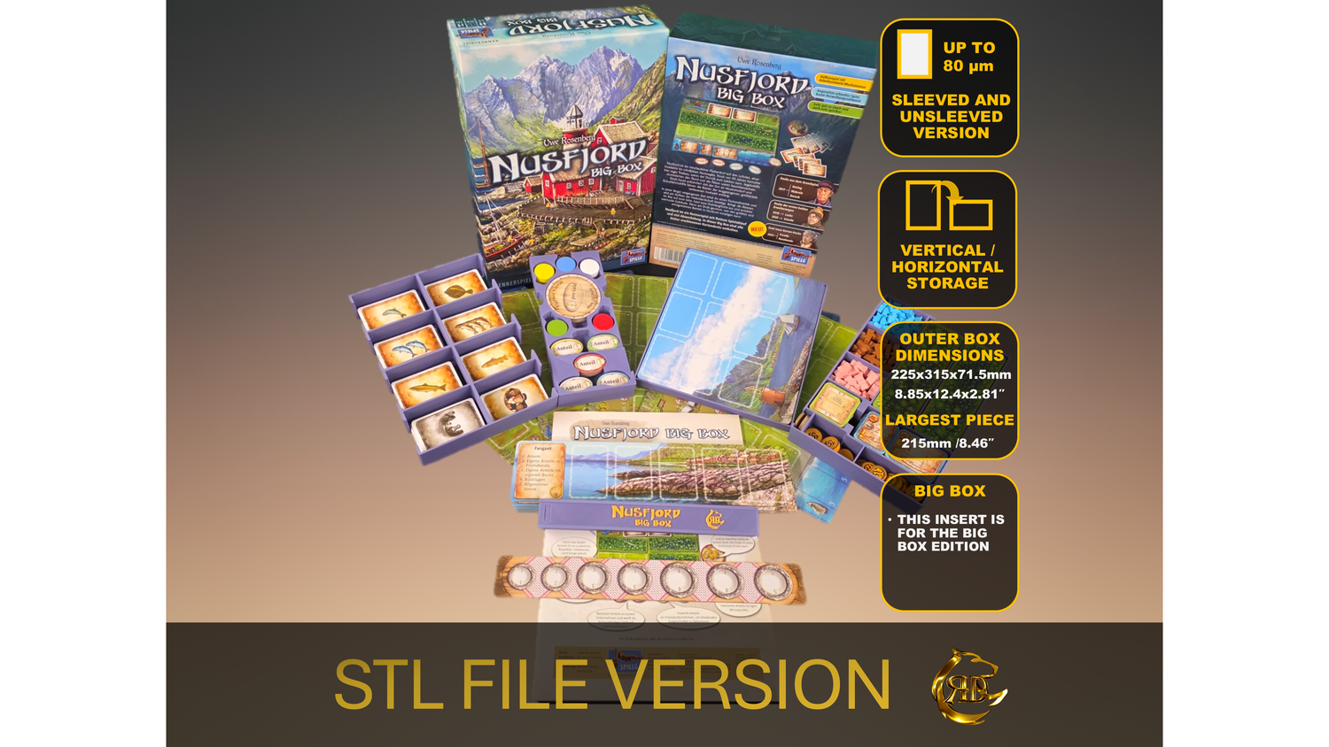 Nusfjord Big Box - STL Files to 3d print your insert