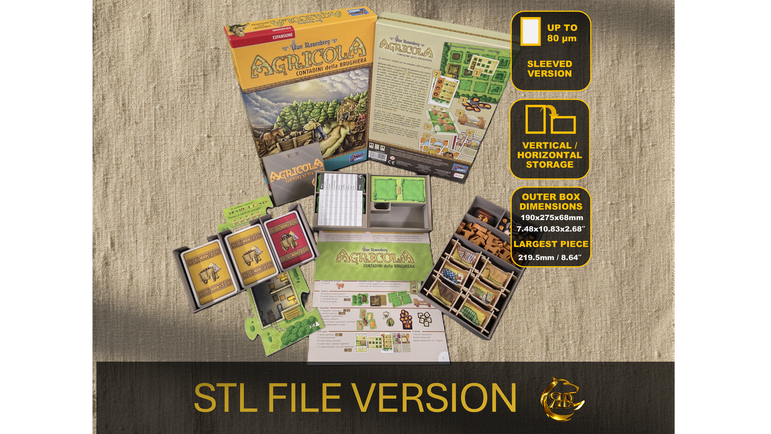 Agricola Farmers of the Moor STL Files | 3D Printable Organizer