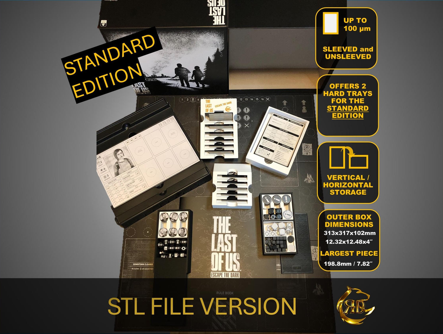 The Last Of Us Board Game Organizer – Standard Edition STL FILE