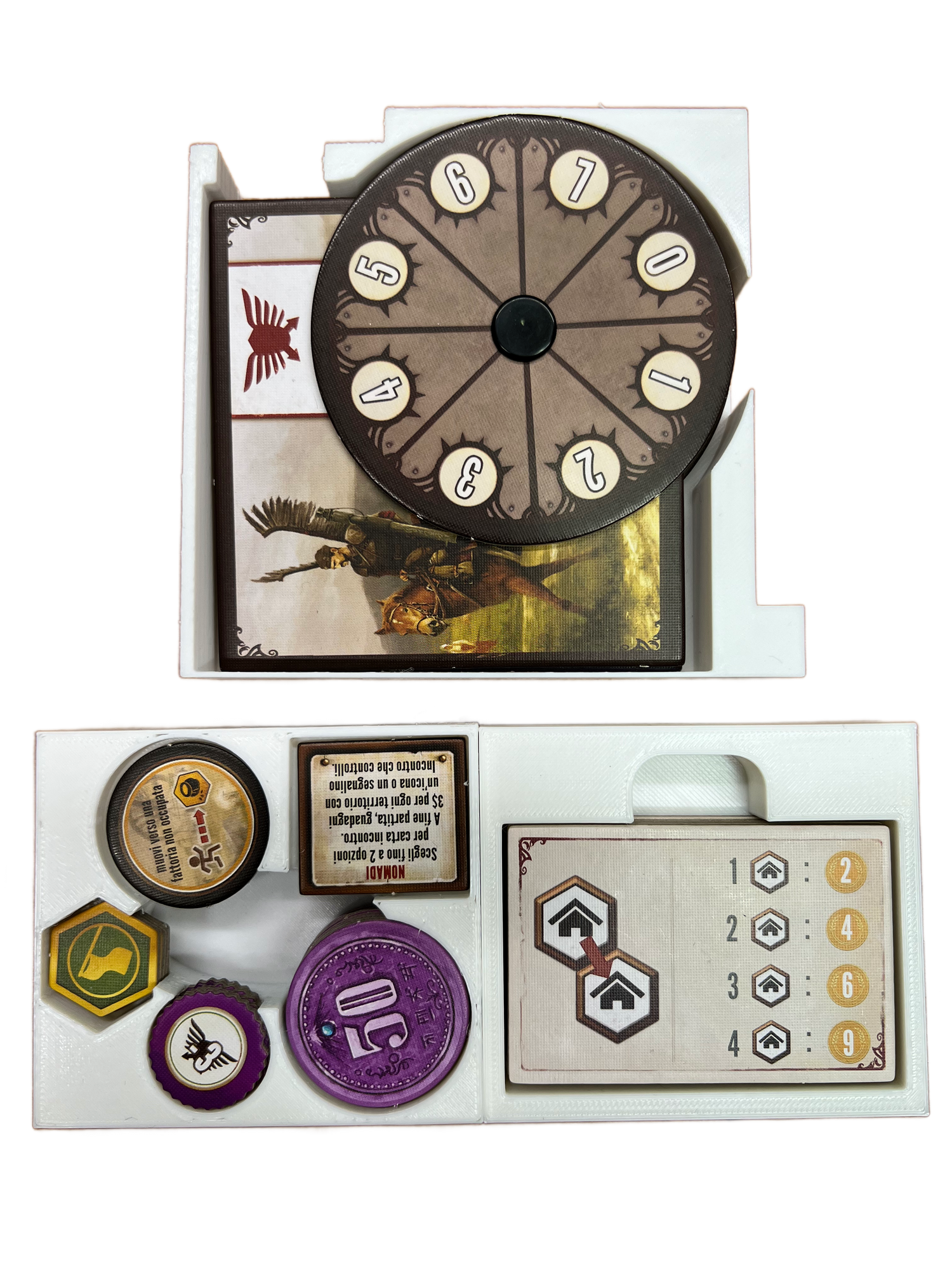 Scythe + Invaders From Afar + The Wind Gambit Expansions Board Game Insert STL FILE to print