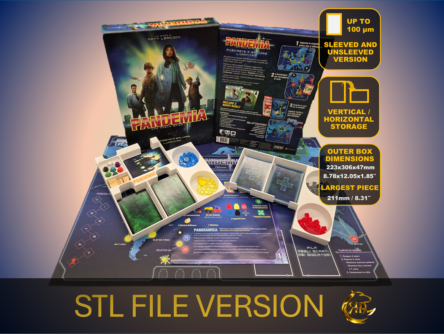 Pandemic Game Organizer (pliki STL do druku 3D)