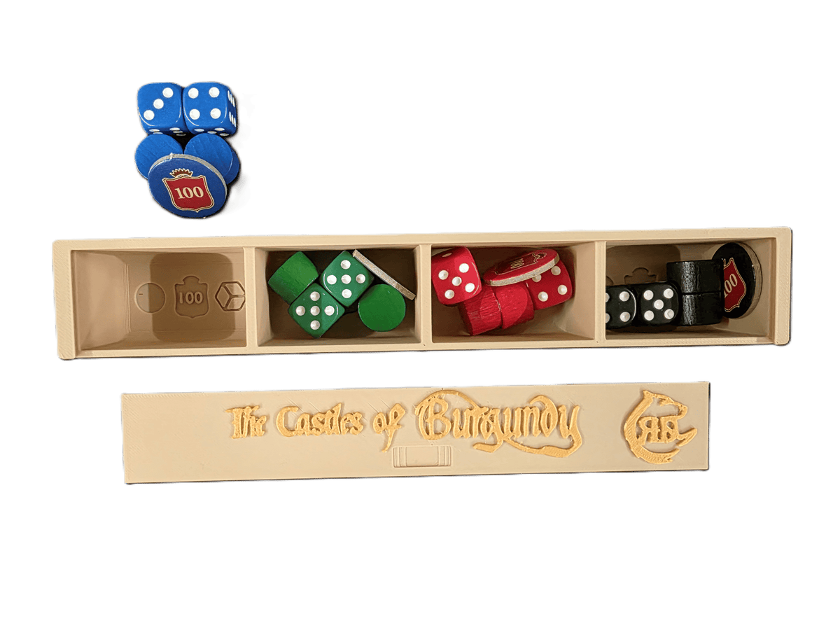 The Castles of Burgundy 3D Printed Organizer