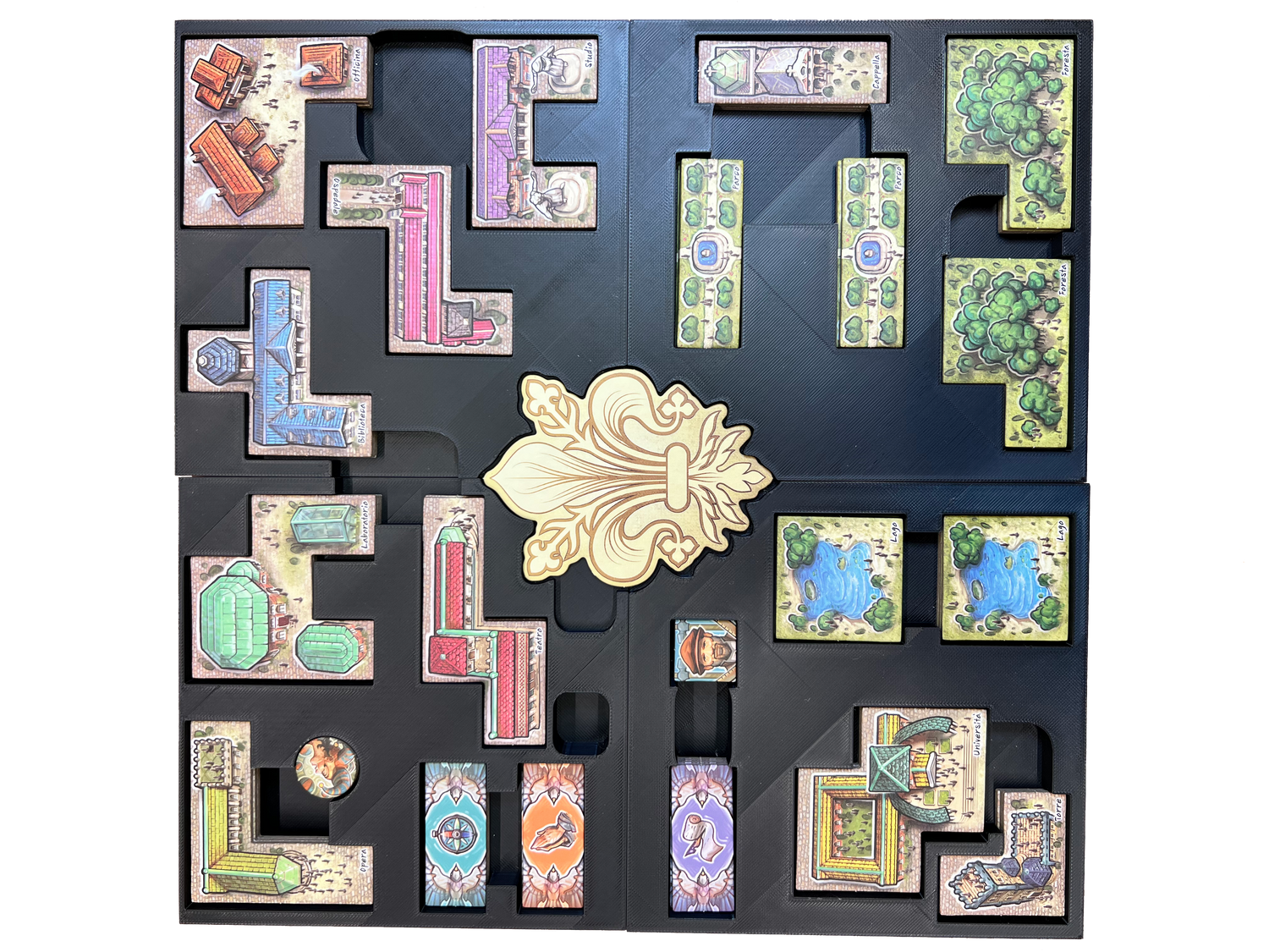 Organizzatore per giochi da tavolo Princes of Florence | Inserto stampato in 3D