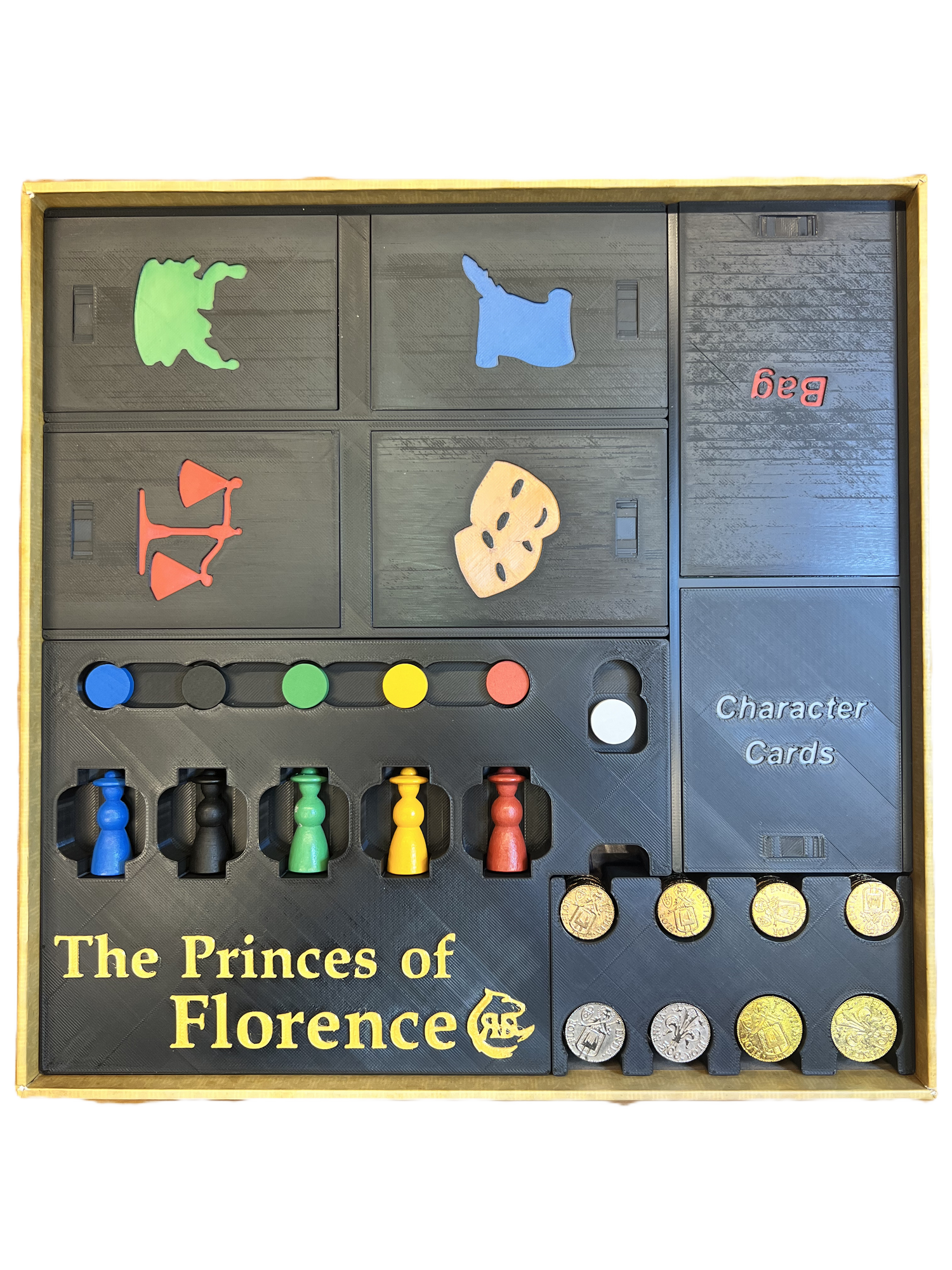 The Princes of Florence Limited Edition Board Game Organizer | 3D Printed Insert