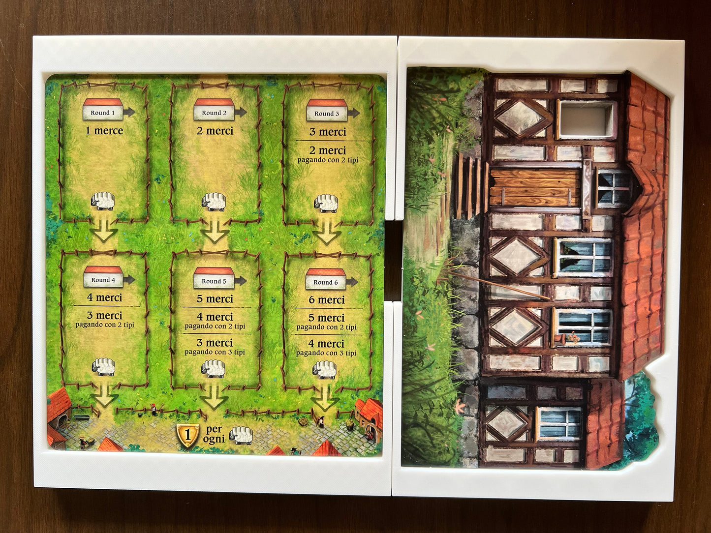 Hallertau Board Game Organizer - Insert - Premium Storage Solution - SLEEVED Version - STL file for 3D Printing