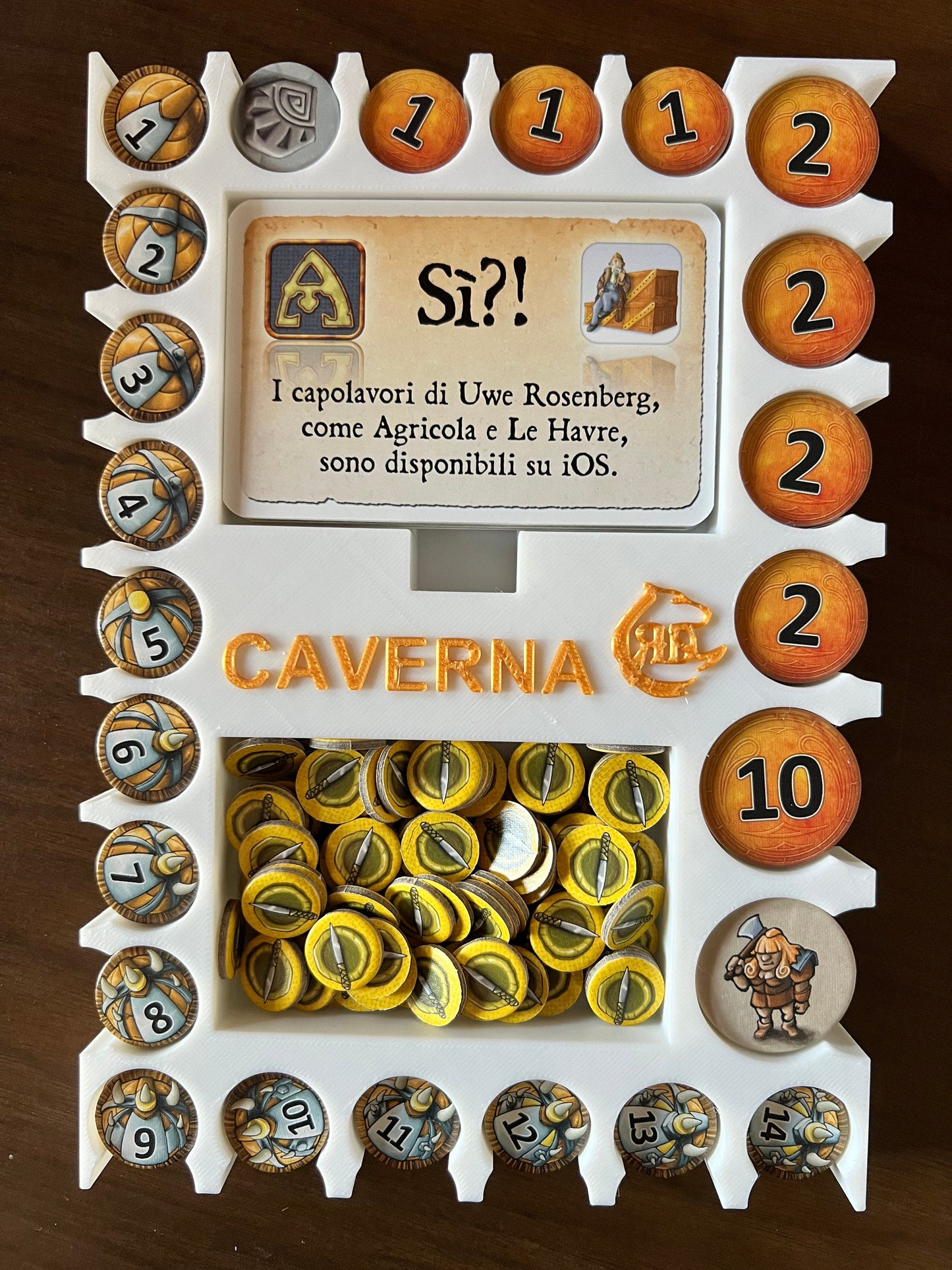 Caverna Board Game Organizer - Insert - Premium Storage Solution - Sleeved Version STL file for 3D Printing