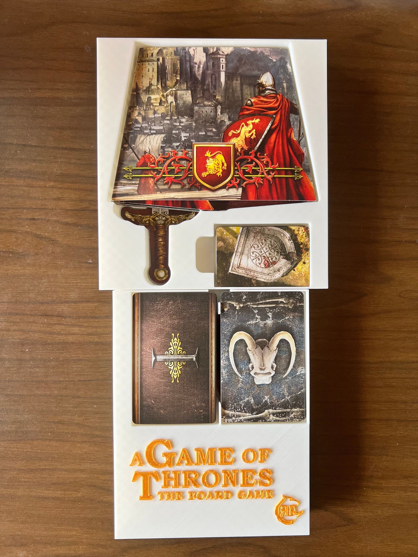 Game of Thrones Board Game Organizer - Insert - Premium Storage Solution - Sleeved Version - STL file for 3D Printing