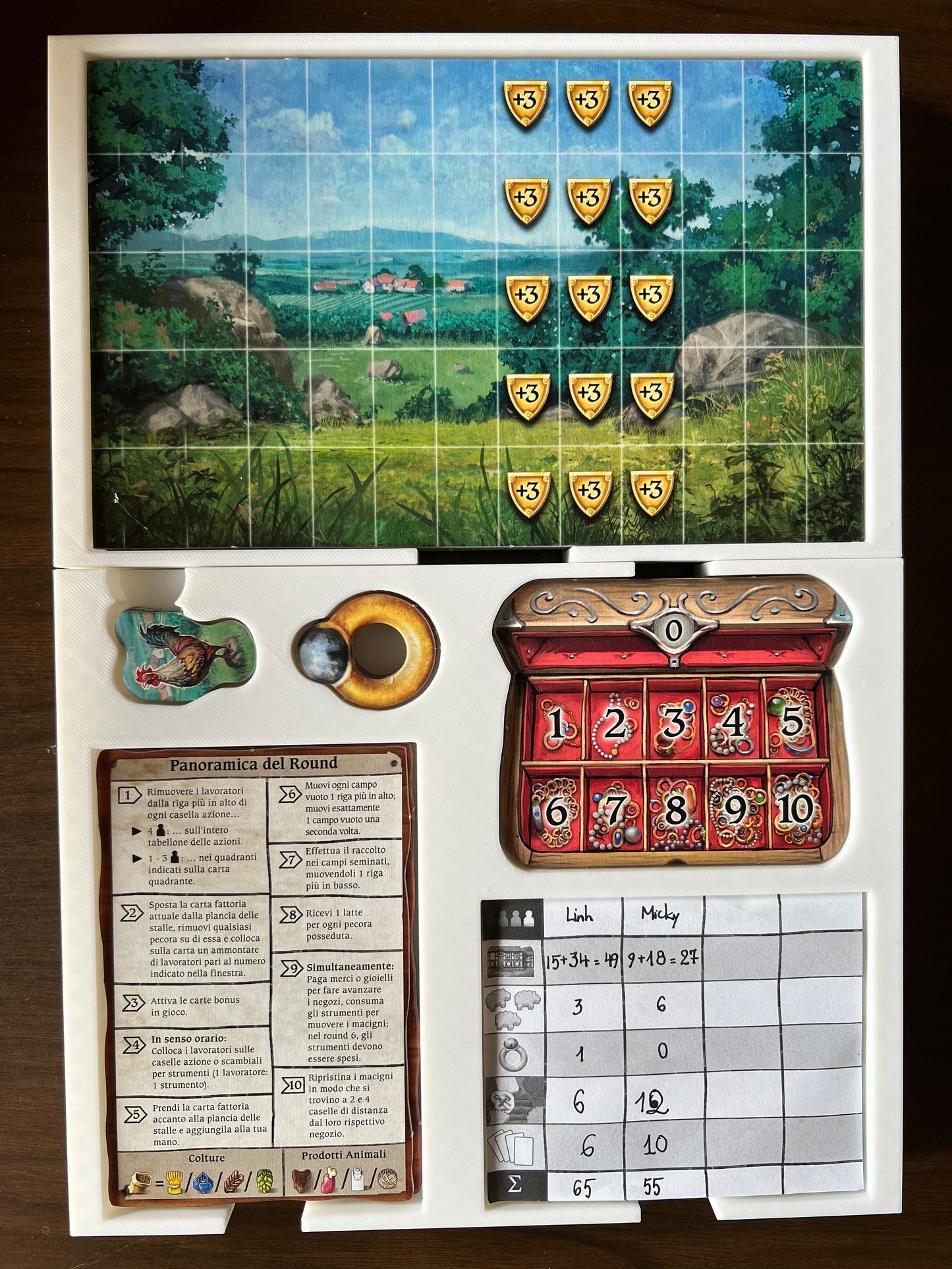 Hallertau Board Game Organizer - Insert - Premium Storage Solution - SLEEVED Version - STL file for 3D Printing