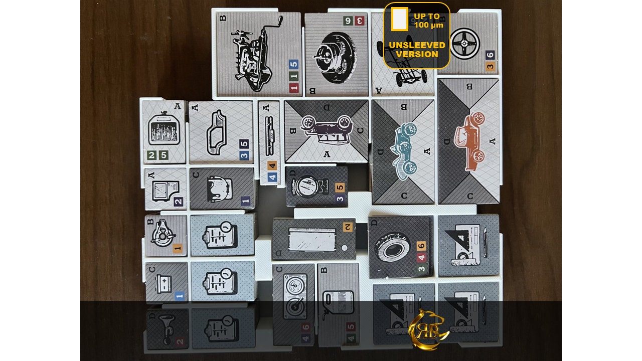 Horseless Carriage Board Game Organizer - Insert - Premium Storage Solution SLEEVED Version STL file for 3D printing
