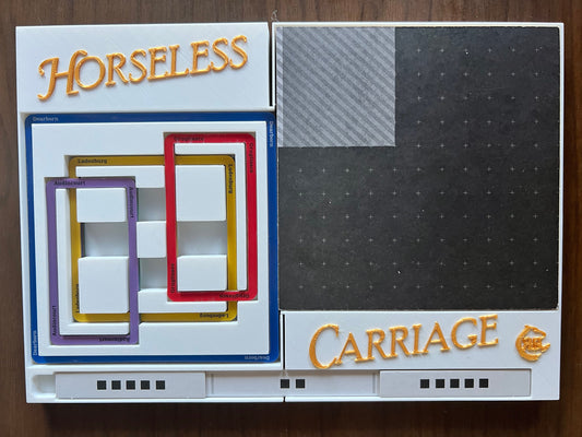 Horseless Carriage Board Game Organizer - Insert - Premium Storage Solution SLEEVED Version STL file for 3D printing
