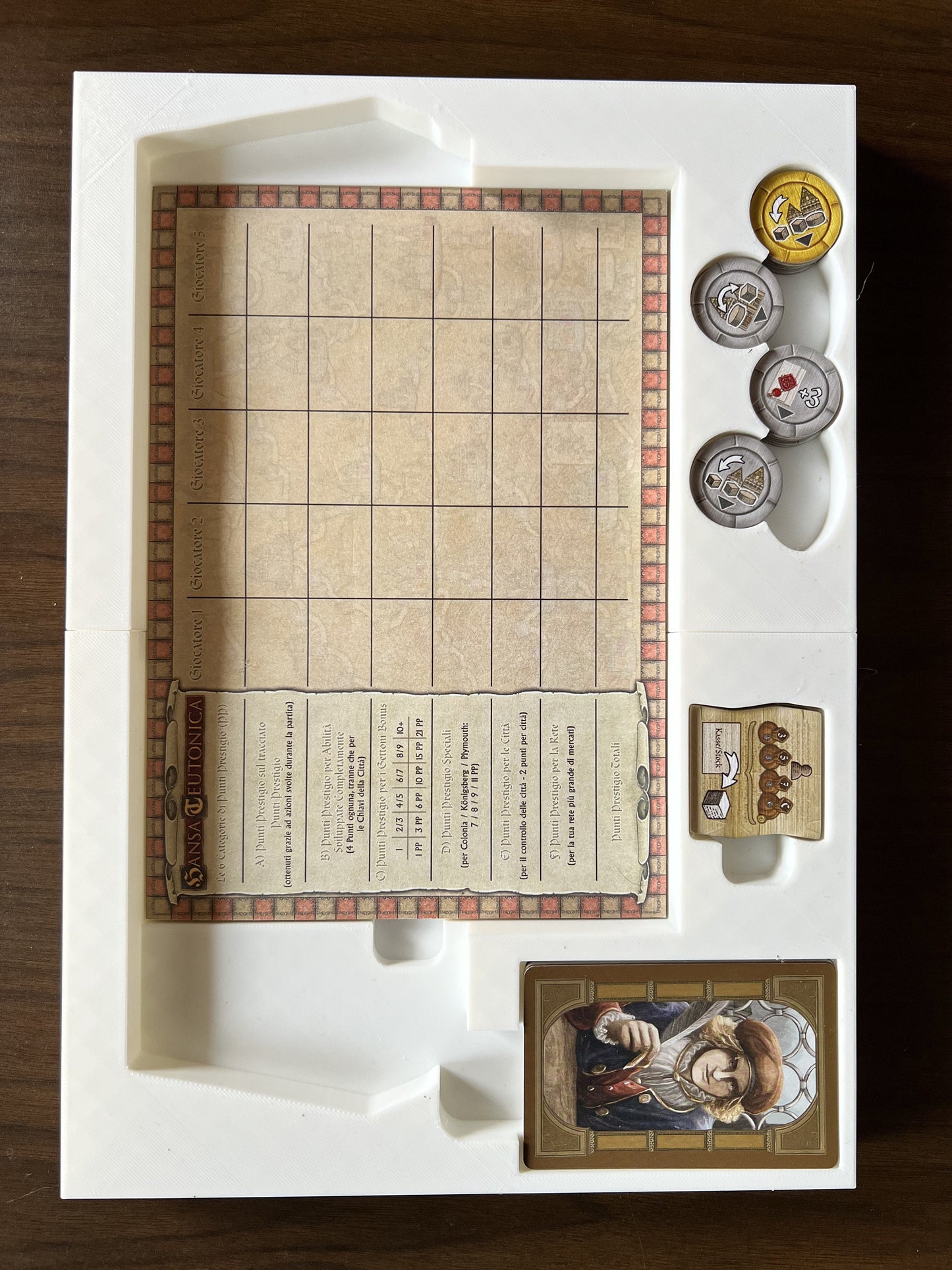 Hansa Teutonica Board Game Organizer - Insert - Premium Storage Solution - SLEEVED Version - STL file for 3D Printing