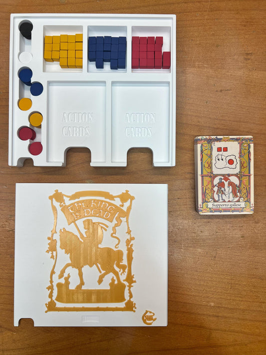 The King Is Dead Second Edition Board Game Organizer - Insert - Premium Storage Solution - SLEEVED Version - STL file for 3D Printing