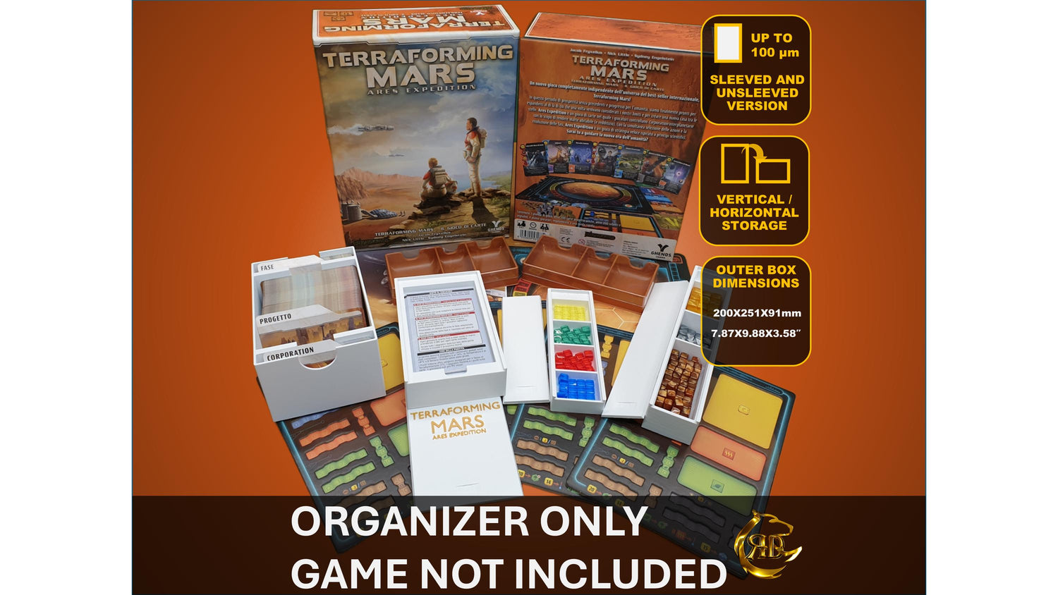 Terraforming Mars Ares Expedition Board Game Organizer - Insert - Premium Storage Solution